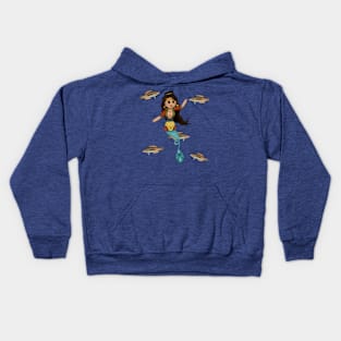 Minoan Mermaid Kawaii Kids Hoodie